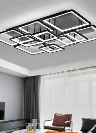 Lampade Moderne per Soggiorno, Lampadario LED Nordico Nero per Camera da Letto e Studio, Illuminazione per Sala da Pranzo, Apparecchi di Illuminazione per Interni