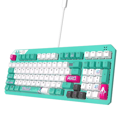 ASUS Tianxuan Mini Hatsune Miku TX98miku Co-branded Cable Video Game Mechanical Keyboard Customizable PC Gaming Keyboard