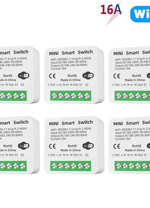 16A Tuya WiFi Smart Switch 2-way Control with Energy Monitor Switch Mini Smart Breaker Smart Life Control  Alexa Via Google Home