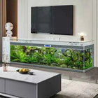 cc182l TV Cabinet Fish Tank Tea Table Integrated Aquarium Living Room Home Super White Glass Fish Globe
