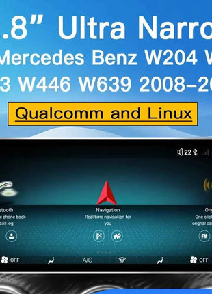 12.3"Android 14 Car Multimedia For MercedesBenz W204 W205 2007-2018 Wireless Auto Radio Player Stereo Screen Head Unit Carplay