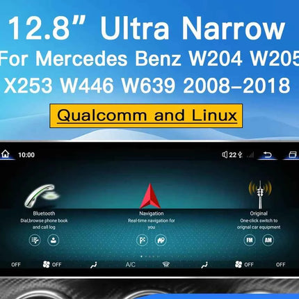 12.3"Android 14 Car Multimedia For MercedesBenz W204 W205 2007-2018 Wireless Auto Radio Player Stereo Screen Head Unit Carplay