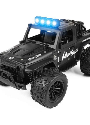 1:16 High Speed Off-Road Alloy RC Cars Police Truck Jeep with Music Sound and LED Lights 2.4G Remote Control Cars Outdoor Toy