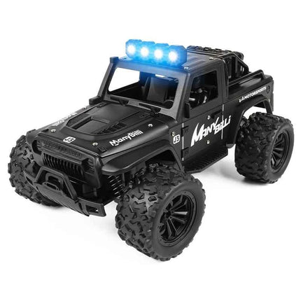 1:16 High Speed Off-Road Alloy RC Cars Police Truck Jeep with Music Sound and LED Lights 2.4G Remote Control Cars Outdoor Toy
