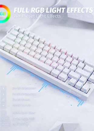 ATTACK SHARK X68 HE Rapid Trigger Mechanical Gaming Keyboard 60% Wired with Adjustable Actuation,Hall Effect Magnetic Switch,8KH