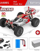 WLtoys 144001 1:14 RC Racing Car 65Km/H 2.4G Remote Control High Speed Off-Road Drift Shock Absorption Adult Boys Toys Kids Gift