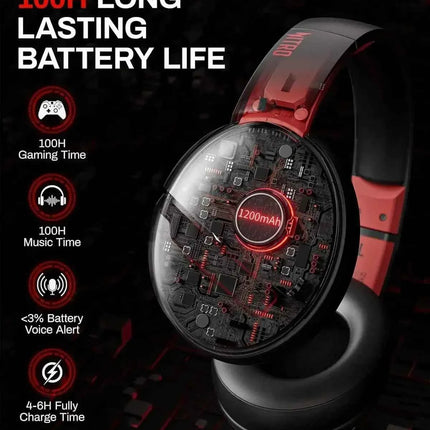 Acer K2 Wireless Headsets Gamer 100H Battery Dynamic 50mm Drivers Clear Voice Mic Bluetooth Gaming Headphone for PC PS4 Earphone