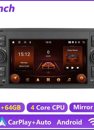Hikity 2Din 7 "Car Radio for Transit Fiesta Focus Galaxy Mondeo Fusion Kuga C/S-Max Car Player Carplay/Auto GPS WIFI Touch display