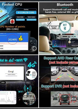 Wireless 7'' Carplay Android 15 Auto Stereo autoradio For Fiat Panda 2020-2023 2 din Car Radio Multimedia player Screen 4G LTE