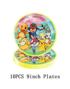 Forniture per decorazioni per feste di compleanno a tema Pokemon Cartoon Pokemon Go Stoviglie Tazze Piatti Palloncino Pikachu per bomboniere per baby shower