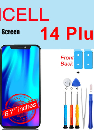 PINZHENG Schermo di alta qualità INCELL LCD OLED per iPhone 14 Pro 15 Plus 13 Pro Max Display per sostituzione iPhone con strumenti