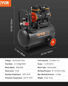 SucceBuy Silent Air Compressor 900W 1450W 1800W Quiet Oil-free Portable Air Pump for Repair Tire Inflation Whisper Compressor