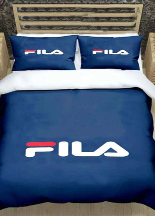 Hot Logo Print Bedding Sets Bed Supplies Set  Comforter Set  Teens Girls Cartoon Twin Single Kid  F-Fila Luxury Gift