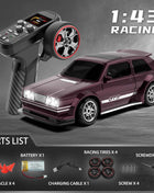 KF30 1:43 4WD RC Car With Gyroscope & Dual Motor System 2.4G Full-Proportional RC High Speed Racing Car LED Lights Toys Gifts