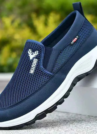 Men Running Hiking Sneakers Breathable Orthopedic Travel Plimsolls Slip On Comfortable for Outdoor Activity Hiking Walking