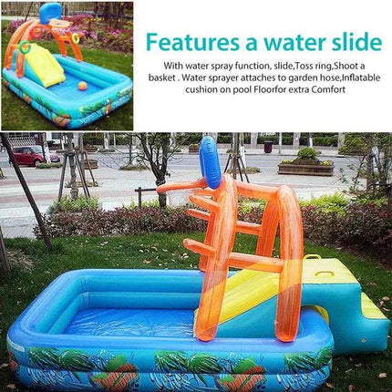 Nuovo Scivolo D'acqua Per Bambini Divertimento Prato Scivoli D'acqua Iatables Piscine Anello Lancia Gioco Per I Bambini Estate Scivolo Set Cortile Giocattoli All'aperto