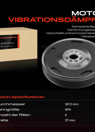Puleggia albero motore Frankberg 1x per Audi A4 A5 A6 C6 A7 A8 Q5 06E105251A 80001121