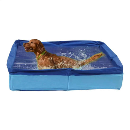 Piscina per animali domestici Piscina per bambini in PVC Pieghevole a forma quadrata Non gonfiabile Antiscivolo Vasca per bambini per cuccioli di animali domestici per il cortile di casa