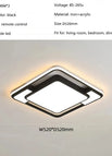 Black 52x52CM / Dimmable with remote