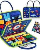 Montessori Kids Travel Toy Felt Activity Quiet Busy Board for Basic Dress Motor Skill Activity Educational Sensory Learning Book