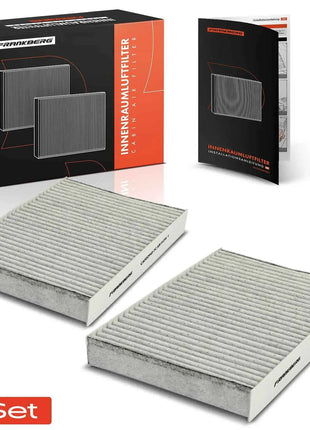 Filtro Abitacolo a Carbone Attivo Frankberg 2x per Dacia Logan LS Nissan Kubistar Renault Clio CU2945 K1052 B729800QAA 7700424098LA87