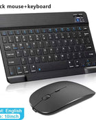 Bluetooth Wireless Keyboard Mouse For IOS Android Windows Tablet For iPad Air Mini Pro Spanish Korean Portugal Russian Keyboard