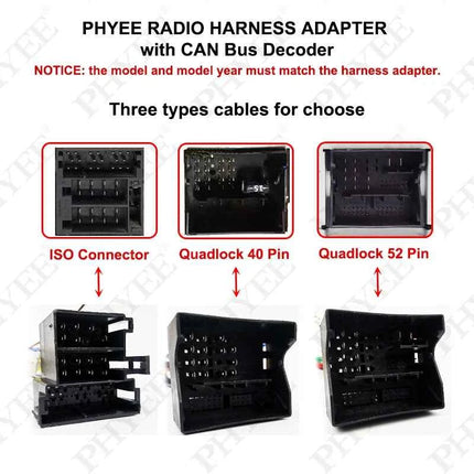 Adattatore per cablaggio radio, decodificatore CAN Bus, cavo Android per auto a 16 pin, per VW Golf, Jetta, Polo, Passat, T-Roc, Octavia, Leon