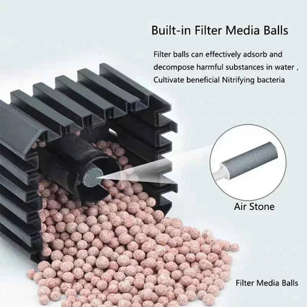 1Pcs Black Aquarium Filter for Aquarium Fish Tank Air Pump Skimmer Biochemical Sponge Filter Aquarium Bio Filters Filtro Aquario