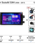 Srnubi Car Radio For Suzuki SX4 Cross 2006-2013 For Fiat Sedici Carplay Android Auto Radio Multimedia Player 4G Wifi GPS 2 Din