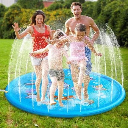 170CM Bambini Paddling Gonfiabile Getto d'acqua Piscina Spiaggia estiva Giochi all'aperto Giocattolo Prato Tappetino per piscina Giocattoli per bambini