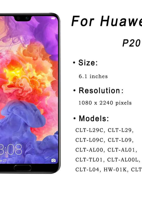 Display LCD AMOLED con Touch Screen Digitizer per Huawei P20 Pro, Ricambio per HUAWEI P20 Pro CLT-L29C L29 L09 AL01 TL01