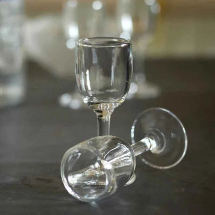 25ml 6PCS Goblet Glass Cup Set Lead-Free Glass Shot Glasses with Stem Liquor Glass Sets for Drinkware Wedding Family Bar Party