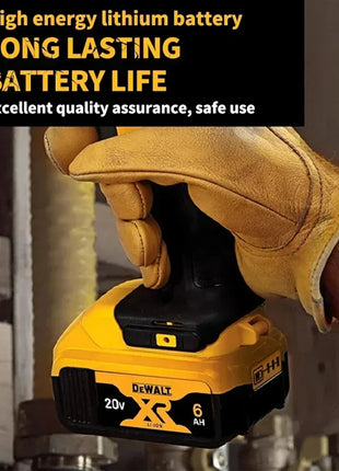 Batteria di Ricambio 100% Autentica Dewalt 18V/20V 6.0Ah Li-Ion per Utensili Elettrici, Compatibile con DCB200 DCB202 DCB205 DCB206 DCB209