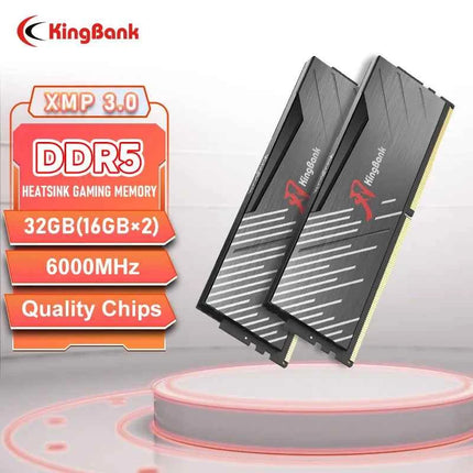 KingBank SoarBlade KRXB DDR5 Series 16GB 1ram or 16GBx2 2rams 6000MHz Gaming Desktop Memory Overclocking Intel XMP 3.0 for PC