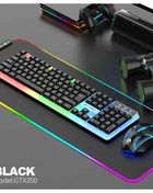 NG GTX350 Gaming Keyboard Mouse Combos Computer Laptop Backlight Gamer Kit LED Wired Usb Keyboard GTX350 Set-Black