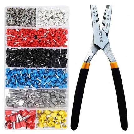 Set di pinze a crimpare PZ0.5-16, pinze a crimpare da 0,5-16 mm² e set per crimpare terminali elettrici, adatto per uso fai-da-te e professionale.