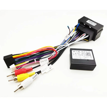 Adattatore per cablaggio autoradio CAN Bus Decoder connettore RCA cavo di cablaggio da 16Pin a 52 Pin per Jeep Renegade Cherokee Compass Wrangler