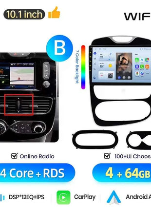 AWESAFE 10" Android Radio For Renault Clio 4 2012-2019 Wireless CarPlay GPS Navigation 4G CAN-BUS Plug and Play Autoradio DSP BT