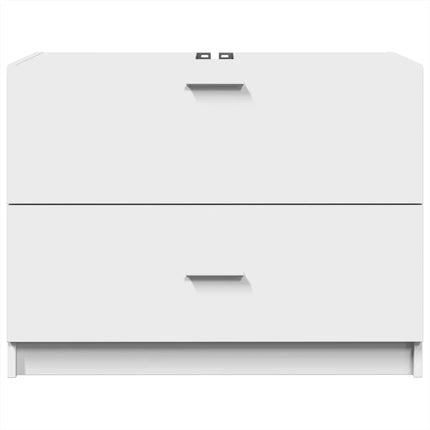 Mobile Sottolavabo Bagno in Legno Ingegnerizzato 78x37x59 cm - Bianco/Nero/Rovere/Grigio