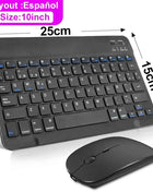 Bluetooth Wireless Keyboard Mouse For IOS Android Windows Tablet For iPad Air Mini Pro Spanish Korean Portugal Russian Keyboard