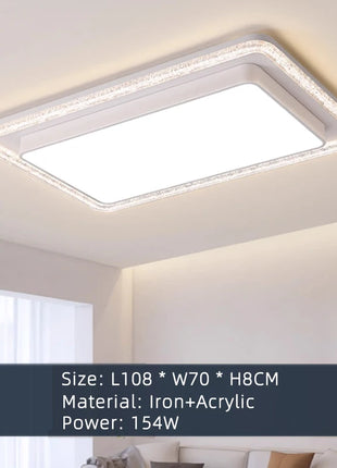 Luci del soggiorno telecomandate Lampada da soffitto moderna a LED in cristallo imitazione acrilico Decorazioni per la casa Illuminazione per camera da letto studio per bambini