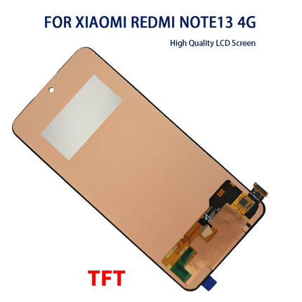 Display AMOLED testato per Xiaomi Redmi Note 13 4G con telaio, LCD 23129RAA4G, gruppo digitalizzatore touchscreen