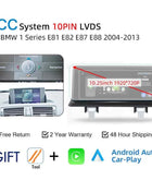 For BMW 1 Series E81 E82 E87 E88 2004-2012 CCC CIC Wireless Carplay Android Auto Car Multimedia Player Linux 1920*720 Screen