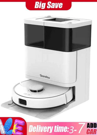 Teendow D63S Ultra Robot Vacuum and Mop, 10KPa Super Suction, Edge Cleaning, Auto Mop Wash & Dry, Self-Emptying 160 Min Runtime