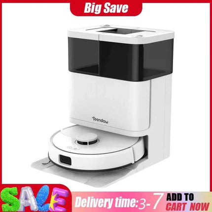Teendow D63S Ultra Robot Vacuum and Mop, 10KPa Super Suction, Edge Cleaning, Auto Mop Wash & Dry, Self-Emptying 160 Min Runtime