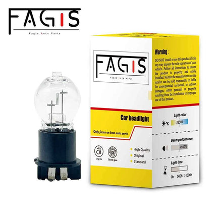Fagis 2 Pcs PW24W 12V 24W Warm White Car Lamps Fog Lights Driving Running Lights Halogen Bulbs Auto Turn Signal Light Tail Lamp