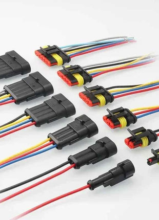 5/20/100sets HID Waterproof Connectors 1/2/3/4/5/6 Pin Car Electrical Wire Connector Plug Truck Harness with 15CM Wire Cable