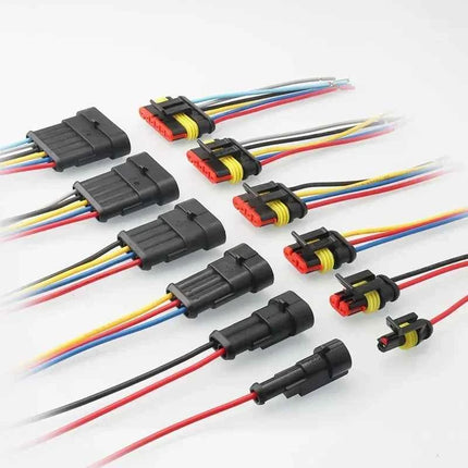 5/20/100sets HID Waterproof Connectors 1/2/3/4/5/6 Pin Car Electrical Wire Connector Plug Truck Harness with 15CM Wire Cable