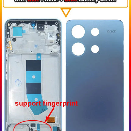 Testato AMOLED LCD per Xiaomi Redmi Note 13 4G 23129RAA4G Display LCD Touch Screen di ricambio con cornice per Redmi Note 13 4G