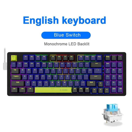 E-YOOSO Z94 USB Mechanical Gaming Keyboard Wired Monochrome Backlit 94 Key Russian Brazilian Portuguese for Compute Laptop PC